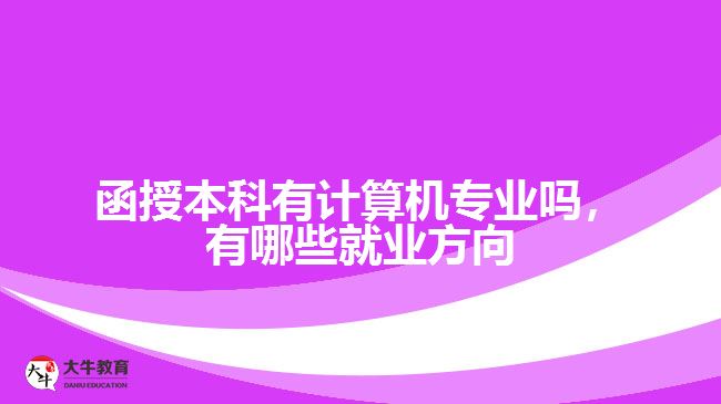 函授本科有計(jì)算機(jī)專業(yè)嗎，有哪些就業(yè)方向