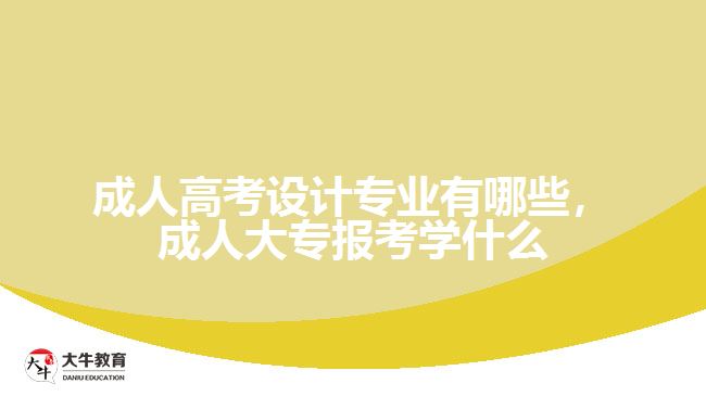 成人高考設(shè)計專業(yè)有哪些，成人大專報考學(xué)什么