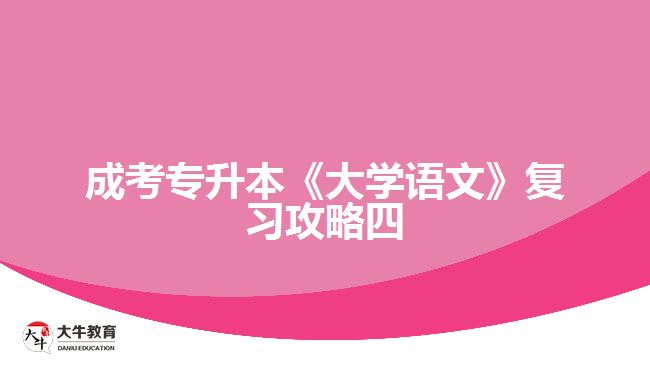 成考專升本《大學語文》復習攻略四