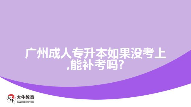 廣州成人專升本如果沒(méi)考上,能補(bǔ)考嗎?