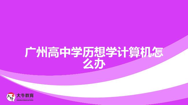 廣州高中學(xué)歷想學(xué)計(jì)算機(jī)怎么辦