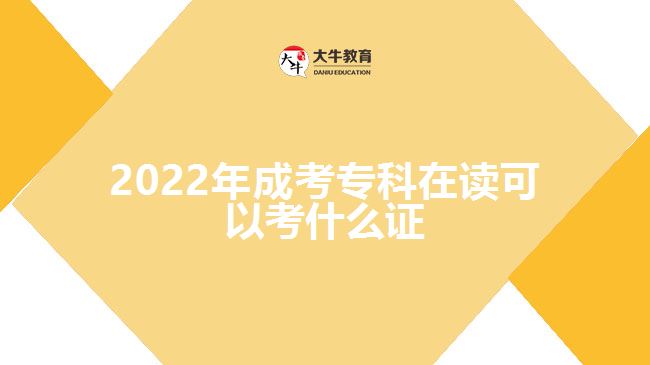 2022年成考?？圃谧x可以考什么證