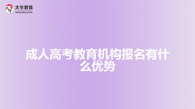 成人高考教育機構報名有什么優(yōu)勢