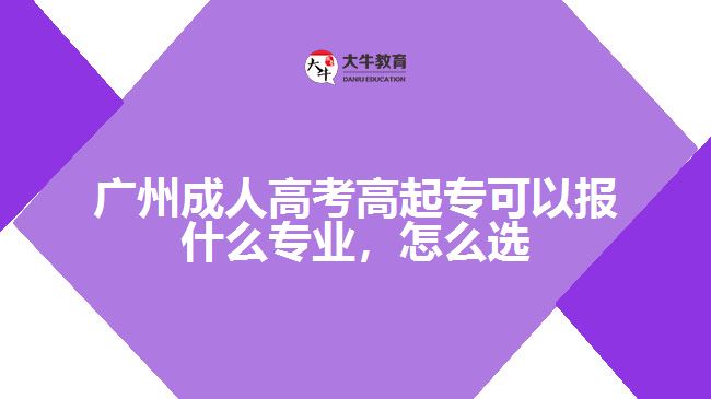 廣州成人高考高起?？梢詧?bào)什么專業(yè)，怎么選