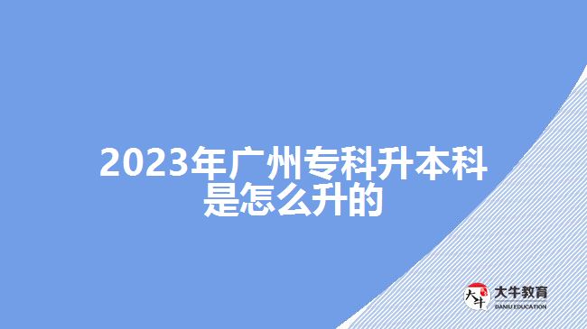 2023年廣州?？粕究剖窃趺瓷? /></div>
<p>　　成人高考專升本、自考專升本和開放大學(xué)專升本，都屬于成人教育專升本，是非全日制教學(xué)模式，適合社會在職、從業(yè)人員和社會其他人員報考，不需要脫離生成，可利用自己空閑的時間業(yè)余學(xué)習(xí)。</p>
<p>　　成考專升本，適合已經(jīng)取得畢業(yè)證的?？飘厴I(yè)生報考，報廣州2023年成人高考可在9月份網(wǎng)上報名，考生參加入學(xué)考試，成人高校根據(jù)考試分數(shù)擇優(yōu)錄取。通過成考而取得入學(xué)資格，經(jīng)過2.5年學(xué)制或3年學(xué)制在校學(xué)習(xí)，達到畢業(yè)要求，可取得學(xué)校頒發(fā)的本科畢業(yè)證。</p>
<p>　　自考沒有學(xué)歷、年齡等報名限制，專科在讀或?qū)？飘厴I(yè)的考生，都可以選擇自考專升本考取本科學(xué)歷。報名自考，考生可自學(xué)也可以報班學(xué)習(xí)，再一門課程一門課程參加考試，所有科目合格后且具備有大專學(xué)歷，可申請畢業(yè)。</p>
<p>　　【推薦閱讀：<a href=