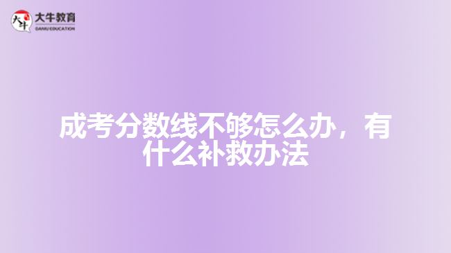 成考分?jǐn)?shù)線不夠怎么辦有什么補(bǔ)救辦法