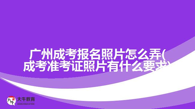 廣州成考報名照片怎么弄(成考準(zhǔn)考證照片有什么要求)