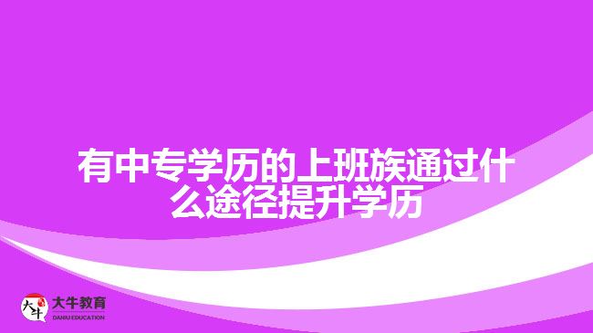 有中專學(xué)歷的上班族怎么提升學(xué)歷