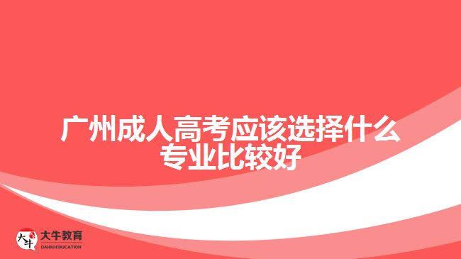 廣州成人高考應(yīng)該選擇什么專業(yè)比較好