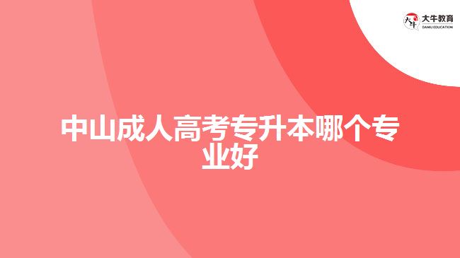 中山成人高考專升本哪個專業(yè)好