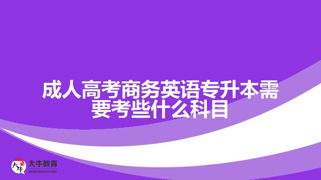 成人高考商務(wù)英語(yǔ)專升本需要考些什么