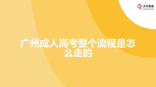 廣州成人高考整個(gè)流程是怎么走的