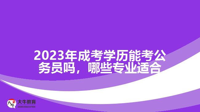 2023年成考學(xué)歷能考公務(wù)員嗎，哪些專業(yè)適合