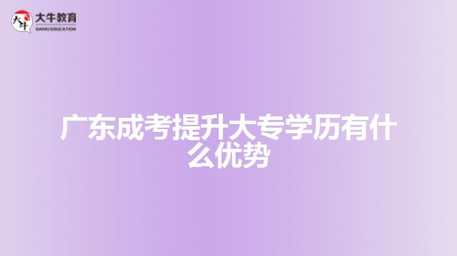 廣東成考提升大專(zhuān)學(xué)歷有什么優(yōu)勢(shì)