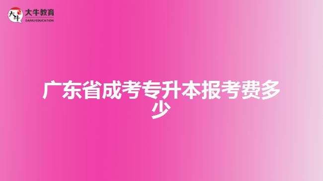 廣東省成考專升本報(bào)考費(fèi)多少