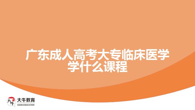 廣東成人高考大專臨床醫(yī)學(xué)學(xué)什么課程