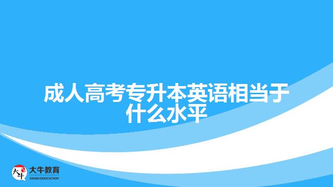 成人高考專升本英語相當(dāng)于什么水平