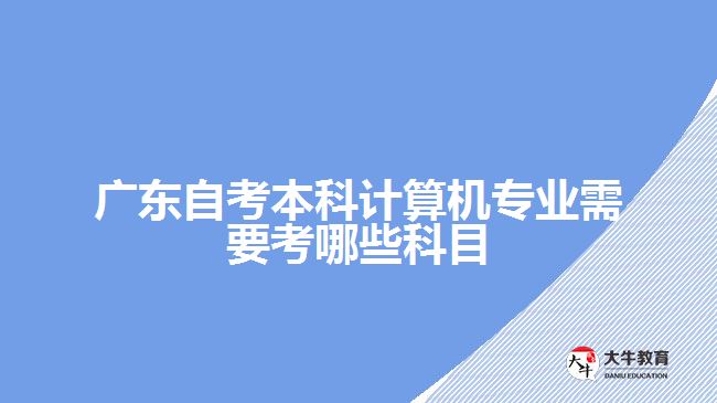 廣東自考本科計算機專業(yè)需要考哪些科目