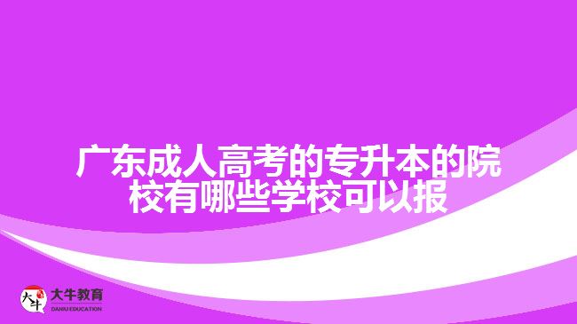 廣東成人高考的專升本的院校有哪些學?？梢詧? width=