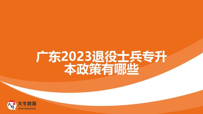 廣東2023退役士兵專(zhuān)升本政策有哪些