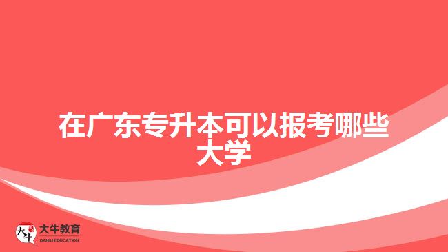 在廣東專升本可以報考哪些大學