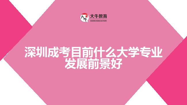 深圳成考目前什么大學(xué)專業(yè)發(fā)展前景好