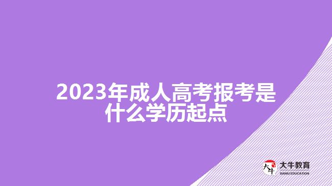 2023年成人高考報考是什么學(xué)歷起點