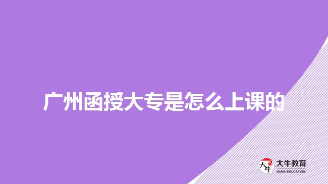 廣州函授大專是怎么上課的