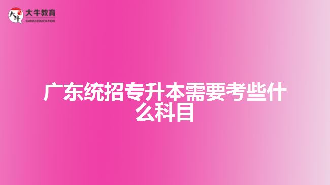 廣東統(tǒng)招專升本需要考些什么科目