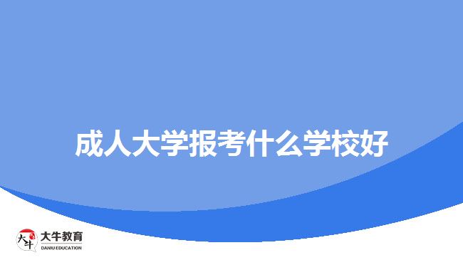 成人大學(xué)報考什么學(xué)校好