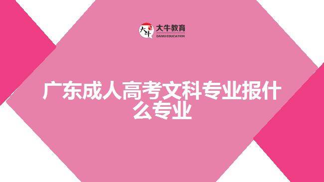 廣東成人高考文科專業(yè)報(bào)什么專業(yè)