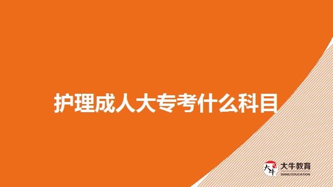 護理成人大專考什么科目