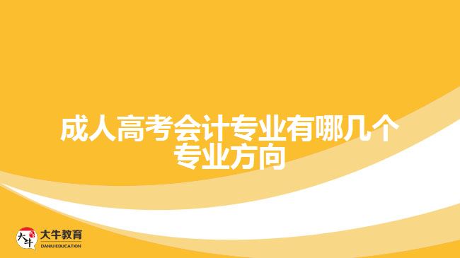 成人高考會計專業(yè)有哪幾個專業(yè)方向