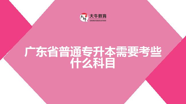 廣東省普通專升本需要考些什么科目