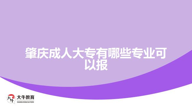 肇慶成人大專有哪些專業(yè)可以報