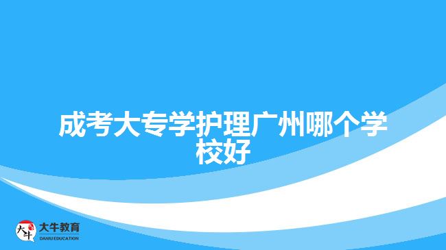 成考大專學護理廣州哪個學校好