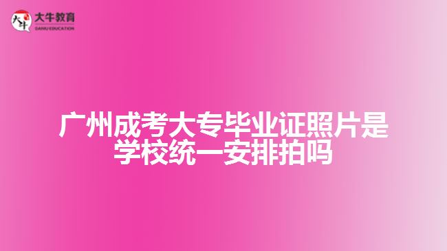 廣州成考大專畢業(yè)證照片是學校統(tǒng)一安排拍嗎