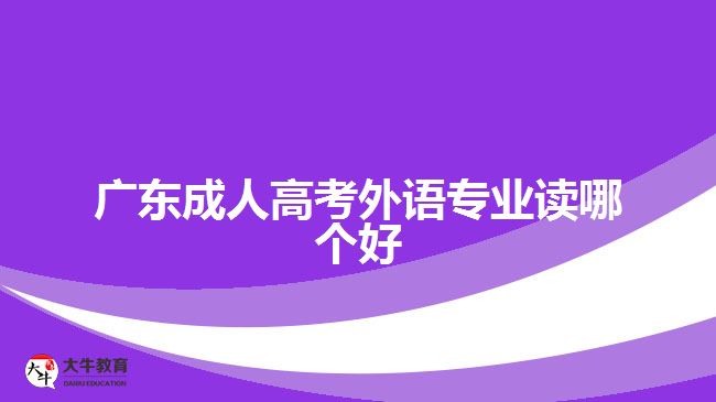 廣東成人高考外語(yǔ)專業(yè)讀哪個(gè)好