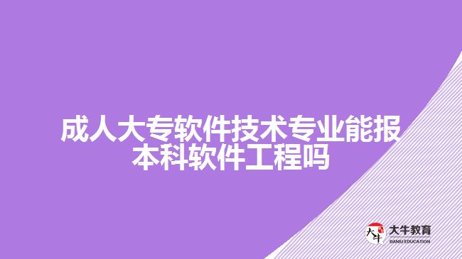 成人大專軟件技術(shù)專業(yè)報(bào)本科軟件工程