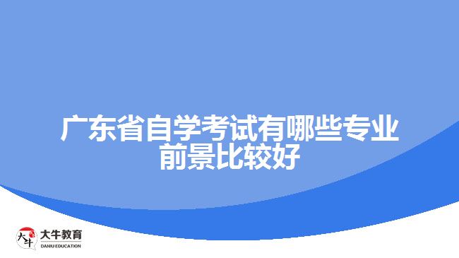 廣東省自學(xué)考試有哪些專業(yè)前景比較好