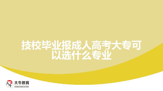 技校畢業(yè)報成人高考大?？梢赃x什么專業(yè)