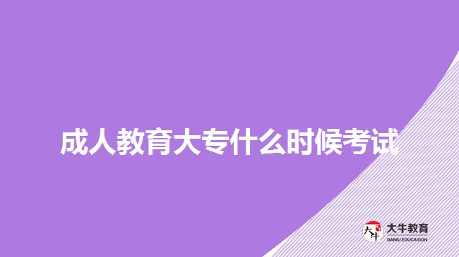 成人教育大專什么時候考試