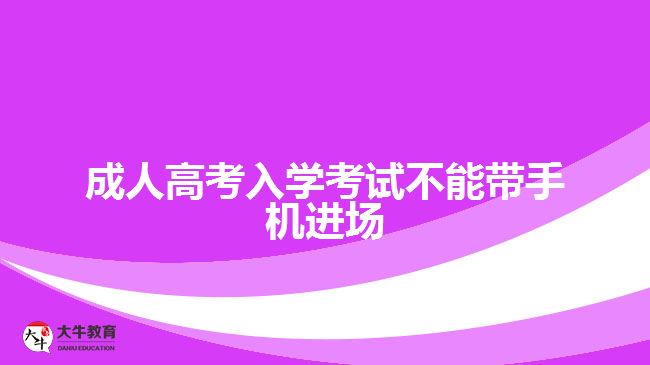 成人高考入學(xué)考試不能帶手機進場