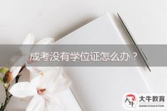 成考沒有學(xué)位證怎么辦？