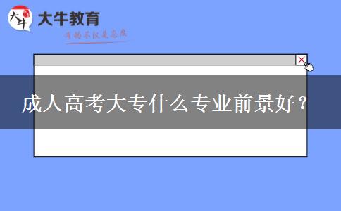 成人高考大專什么專業(yè)前景好？