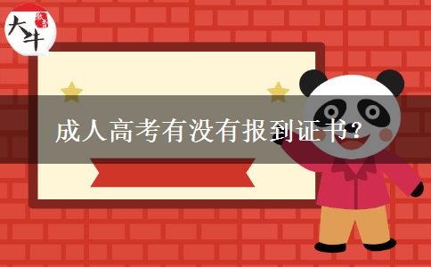 成人高考有沒(méi)有報(bào)到證書(shū)？