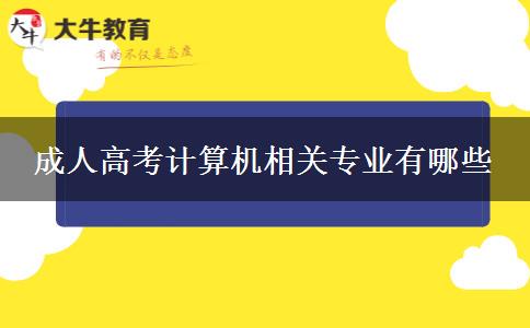 成人高考計(jì)算機(jī)相關(guān)專業(yè)有哪些