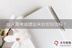 成人高考成績(jī)出來(lái)會(huì)發(fā)短信嗎？