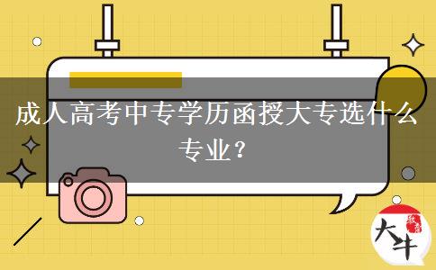 成人高考中專學歷函授大專選什么專業(yè)？