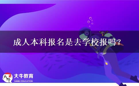 成人本科報名是去學(xué)校報嗎？